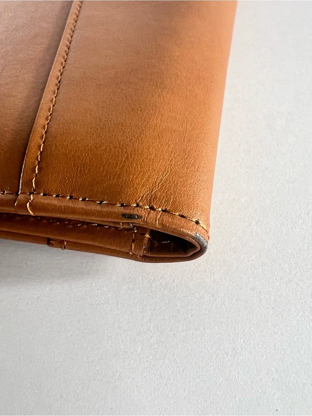 Leather Portfolio Folder in Cognac Brown